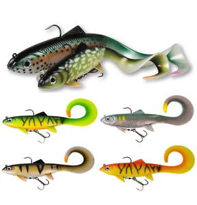 DAM Effzett Pike Seducer Curl Tail 18cm/85g 23cm/130g Swimmbait Gummifisch Aal - Bild 1 von 4