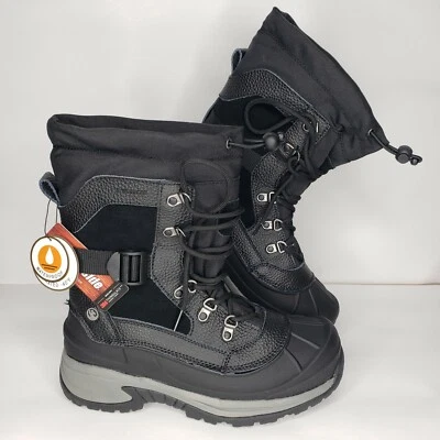 Botas de nieve impermeables Northside Bozeman polar de cuero negro para hombre talla 8 nuevas con etiquetas Foto 1 de 4