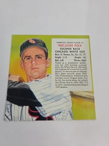 1955 Red Man Tobacco Baseball - # 4 Nelson Fox  White Sox  - Picture 1 of 10