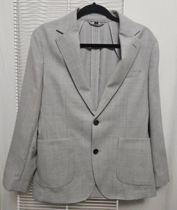 Bonobos Marzotto Fine Italian Wool Straight Fit Unlined Gray Blazer Sz36S - Picture 1 of 7