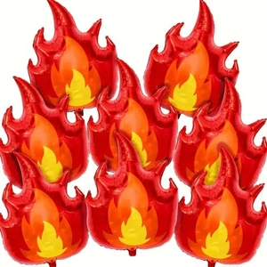 Flame Shaped Fire Theme Foil Balloons - Picture 1 of 2