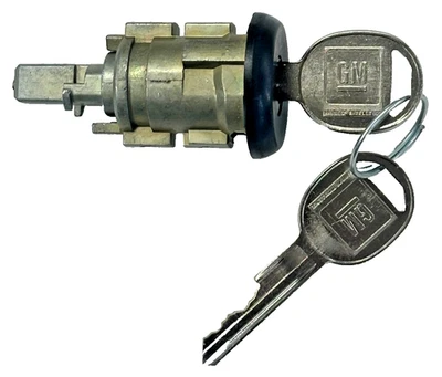 NEW For Select GM Black Trunk/Deck/Boot Lock Key Cylinder With 2 GM Logo Keys - Image 1 of 4