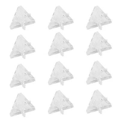 12-Teilige Acryl-Eckhalterungen mit Halbtransparenten Schrauben, Durchsicht3451 - Bild 1 von 4