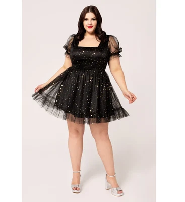Mini Vestido Hell Bunny Negro Yasmin Infinity Talla 2XL $104 NUEVO CON ETIQUETAS Foto 1 de 4