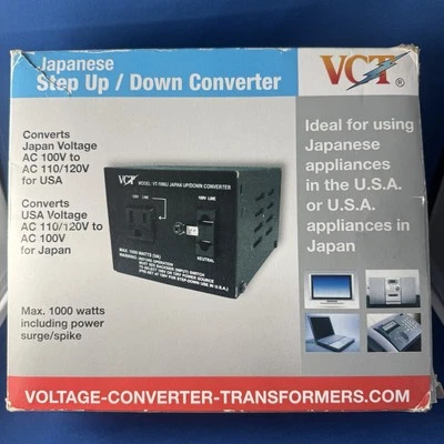 VCT VT-1000J - Japanese Step Up/Down Voltage Transformer Converts Japan 100 V... - Image 1 of 4