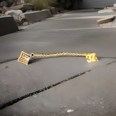 1937 TIE TACK Yonkers Sacred Heart High School SHS Graduation Gold Chain 2 3/8" - Image 1 of 4