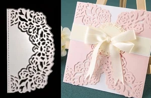 Roses Edge Border Die Cut Card Making Cutting Dies Fancy Doily Lace Floral Rose - Picture 1 of 4