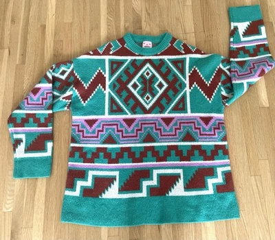 Suéter Vintage UNICO - Para Mujer L / XL - Suroeste Azteca - Mezcla Lana Acrílico Foto 1 de 4