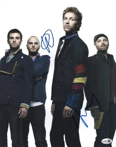 Jonny Buckland & Will Champion Signed Autograph 11x14 Photo - Coldplay JSA COA - Picture 1 of 4