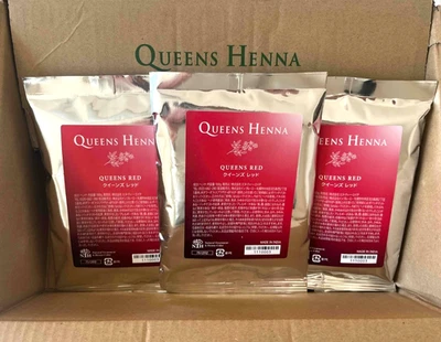 Красная японская качественная индийская хна Queens 100 г x 3 — первоклассная ЯПОНИЯ - Изображение 1 из 4