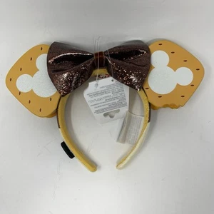 Disney Parks Eats Collection S’mores Minnie Ears Headband Brown Bow Smores - Picture 1 of 3