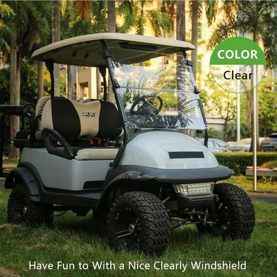 Golf Cart Windshield for Club Car Precedent 2004-up,Clear Fold Down Windscreen - Изображение 1 из 4