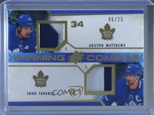 2021-22 SPx Winning Combos Jersey Premium /25 Auston Matthews John Tavares Patch