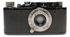 Appareil photo film 35 mm peinture noire Leica II D objectif nickle Leica II D 3,5/50