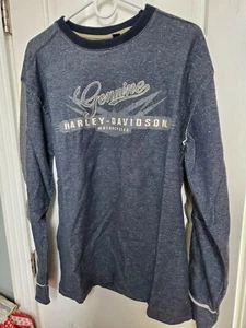 Sudadera Harley Davidson para hombre talla mediana gris oscuro manga larga pesada - Imagen 1 de 6