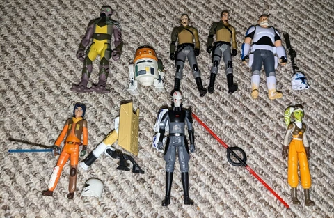 Star Wars Hasbro Rebels Animated TV show 3.75" Lot Chopper Hera Ezra Rex Zeb Cover