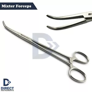 Mixer Hämostatische Pinzette 7" chirurgische Brust Tierärztliche Klemmzange gebogen - Bild 1 von 6