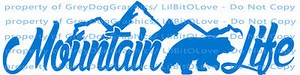 2-qty Mountain Life Bear Vinyl Decal Sticker Mountains 6" X 1.5" vehicle window - Picture 1 of 23