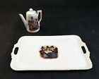 Gemma Miniature Porcelain Tray & Coffee Pot  ~ Welsh Tea Party ~ Spinning Party