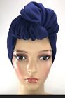 Navy Knot Front Vintage Style Turban Pre Tied 40s 50s Landgirl Pin Up Rockabilly