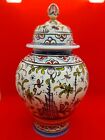 Antique Hand Painted Cisterciense Decorative Pot Made in Portugal sec XVII
