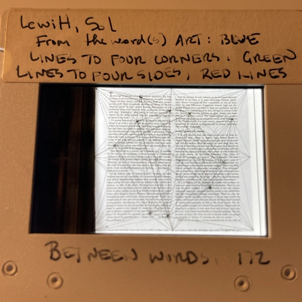 Художественный слайд Sol Lewitt «Синие линии на четыре угла» минимализм 35 мм - Изображение 1 из 3