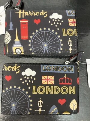 Bolso de Mano Harrods London Brillo Bolsillo Plegable Nylon Correas para el Hombro Nuevo con Etiquetas Foto 1 de 4