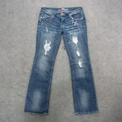 Jeans feminino Almost Famous 10/11 azul pedra lavagem cintura baixa boot cut - Imagem 1 de 4