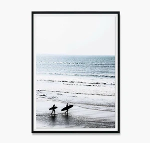 Surfer Life Art Print Poster or Canvas, Ocean Wall Art Surfing Beach Coastal Art - Bild 1 von 7