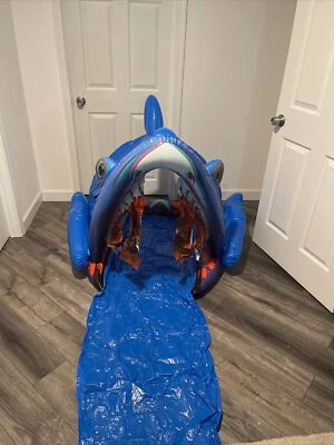 BANZAI 16' 3D Shark Bite WATER SLIDE kids outdoor  lawn waterslide - Image 1 of 4