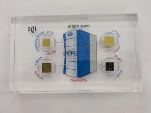 Bureau graphique Cray Research SGI Orgin 3000 puces supercalculateur lucite silicium - Photo 1/11