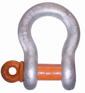 Columbus McKinnon M653G -Shackle- Screw Pin -Galvanized-Size 7/8" WLL 8.5 tons