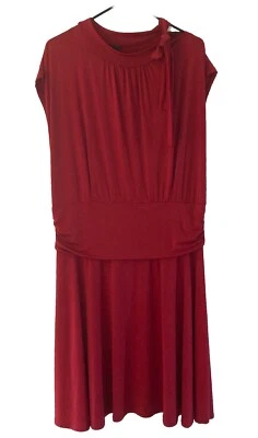 Folter платье женщин Sz 2 X красный падение талии Расклешенный скольжения на без рукавов - Изображение 1 из 4