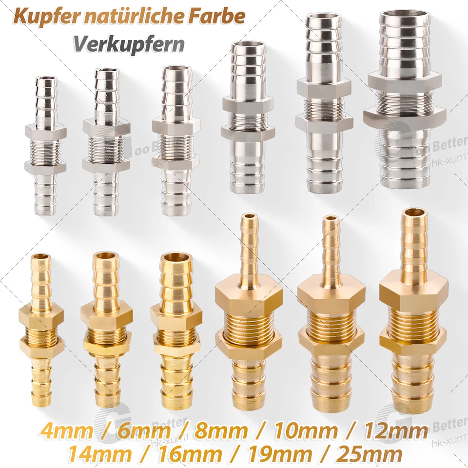 GOO BETTER Tank Benzin Schlauchtülle Schlauchanschluss Doppelseitig Mutter Gewinde Gerade