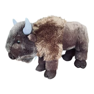 MIYONI by Aurora Brown Bison Buffalo w/ Gray Horns Plush Stuffed Animal 14" - Picture 1 of 8