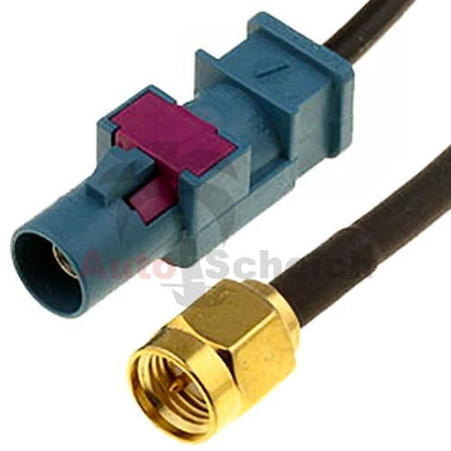 Splitter D'Antenne Fakra (M) Sur SMA(M) Fiche Navi Câble pour VW Audi Seat Skoda - Photo 1/1