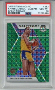 2019 PANINI MOSAIC GREEN #283 KAREEM ABDUL JABBAR CARD LAKERS PSA 10 POP 13 - Picture 1 of 2