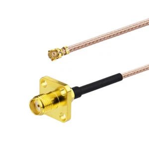 U.FL to SMA jack female flange 4 hole pigtail cable RG178 30cm for wifi Mini-PCI - Picture 1 of 3