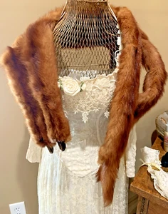 Beautiful Vintage Mink Shawl Stole Wrap - Picture 1 of 7