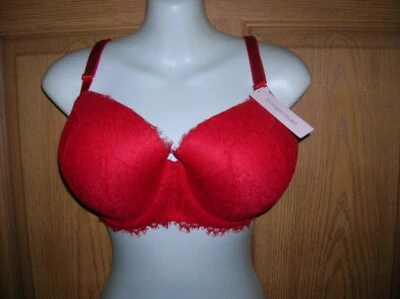 VICTORIA's SECRET - GORGEOUS FIRE ENGINE RED BRA - 38DDD - NWT! - Image 1 of 3