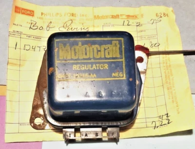 1963-85 Ford/Linc/Merc Motorcraft Regulator, 1973-77 Ford Truck D4TF-10316-AA NOS - Imagem 1 de 4