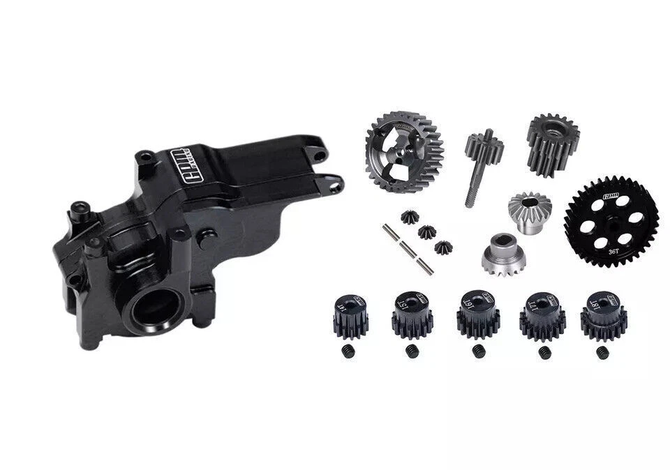PINION GEAR TRANSMISSION CASE W. MAIN GEAR SET FOR LOSI RC 1/24 MICRO-B BUGGY - Image 1 of 4