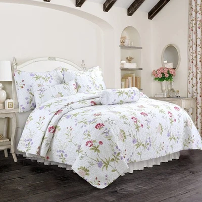 Cozy Line Home Fashions Azalea Floral Chintz Paisley Microfiber Reversible Qu... - Image 1 of 4