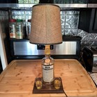 Vintage Old Forester Kentucky Straight Bourbon Whiskey Bottle Lamp &2 Shots Rare
