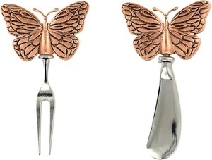 Pavilion Gift Hostess Charcuterie 2-Piece Knife & Fork Set, 4", Brown - Picture 1 of 1