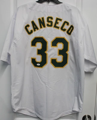 Jose Canseco Autographed Oakland Athletics Jersey w/COA from JSA - Image 1 of 4