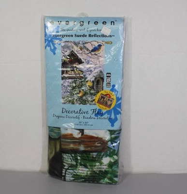 Evergreen Suede Reflections Two-Sided Decorative Flag "Birds Of A Feather" - Image 1 of 4