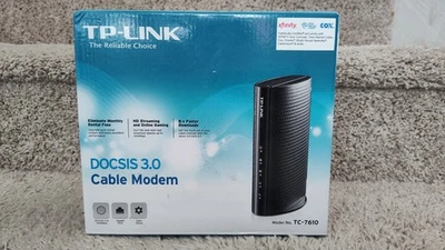 TP-LINK TC-7610 DOCSIS 3.0 Cable Modem With Adapter,Ethernet Cable. - Image 1 of 3