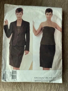 Vogue 2684 Donna Karan Jacke Rock Oberteil Muster Damengröße 12-16 ungeschnitten - Bild 1 von 2