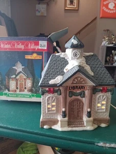 VTG 1994 Winter Valley Christmas Village Library - Bild 1 von 9